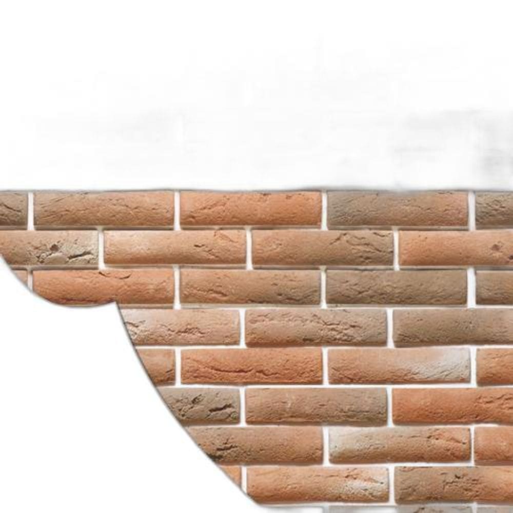 Papel De Parede Tijolo Pó De Mico Vermelho 0,57 X 3M