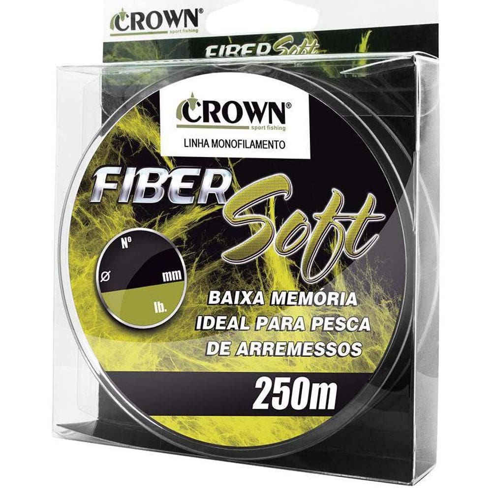 Linha Monofilamento Crown Fiber Soft 0.37Mm 27Lb 250M