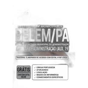 Apostila Pref Belém-Pa 2020 - Auxiliar Administração
