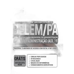 Apostila Pref Belém-Pa 2020 - Auxiliar Administração