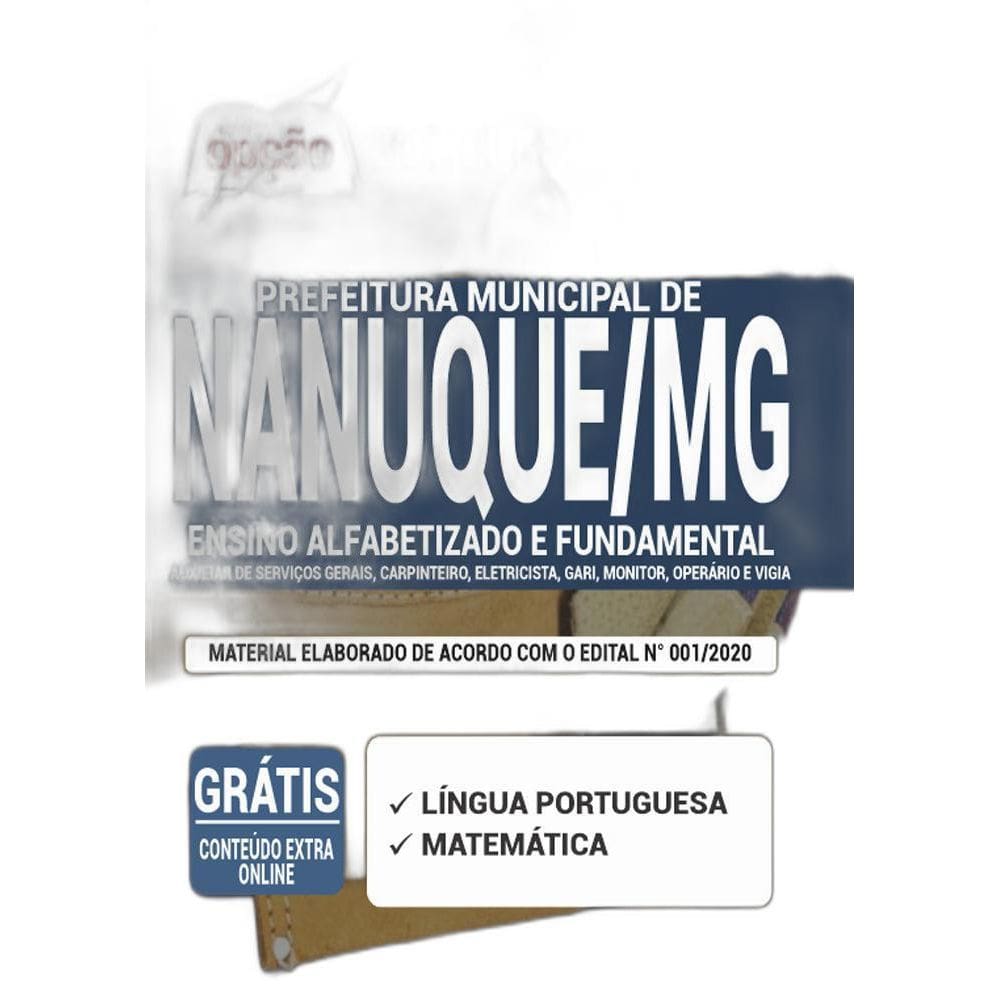 Apostila Nanuque Mg - Auxiliar Serviços Gerais Carpinteiro