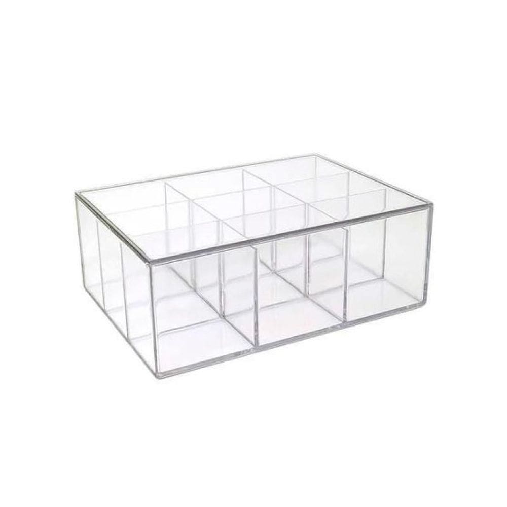 Caixa Organizadora Com Divisoria E Tampa 22,5X16,5X8,5