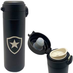 Garrafa Botafogo Térmica 6Horas Quente Gelada 400ml Com Trava Oficial