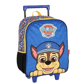 Mochila Escolar Rodinhas Infantil Patrulha Canina Chase Azul