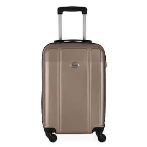 Mala De Viagem Media Abs Ika Continental Cadeado Embutido Rodas Giro 360 Champagne M