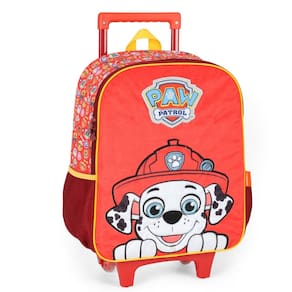 Mochila Escolar Rodinhas Infantil Patrulha Canina Marshall