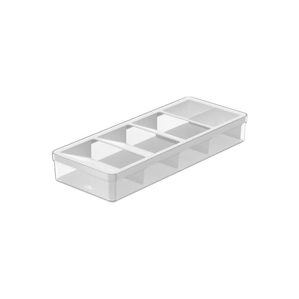 Organizador De Talheres Clear Branco Fechado