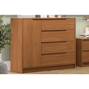 Cômoda de Quarto 1 Porta e 4 Gavetas R260 Canela - Kappesberg