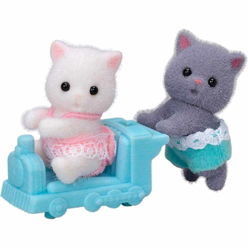 Figuras - Sylvanian Families - Gêmeos Gatos Persas - Epoch Magia