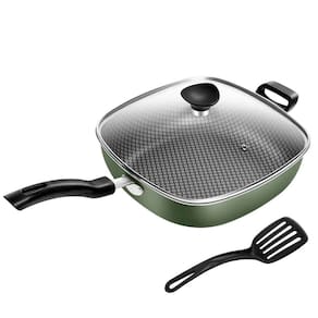 Frigideira Wok Quadrada Gourmet N°29 Antiaderente Vermelho Patolux