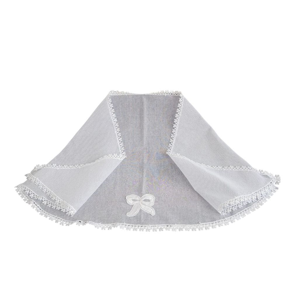 Véu Ccb infantil Bebê com aplicação de laço com strass