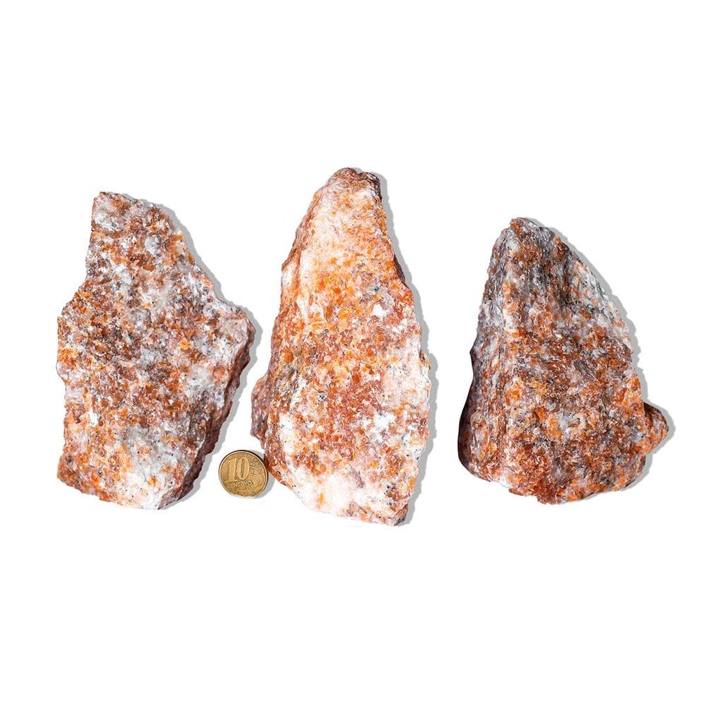 10 Calcita Laranja Pedra Pé Serrado Natural 500g a 1Kg TipoB
