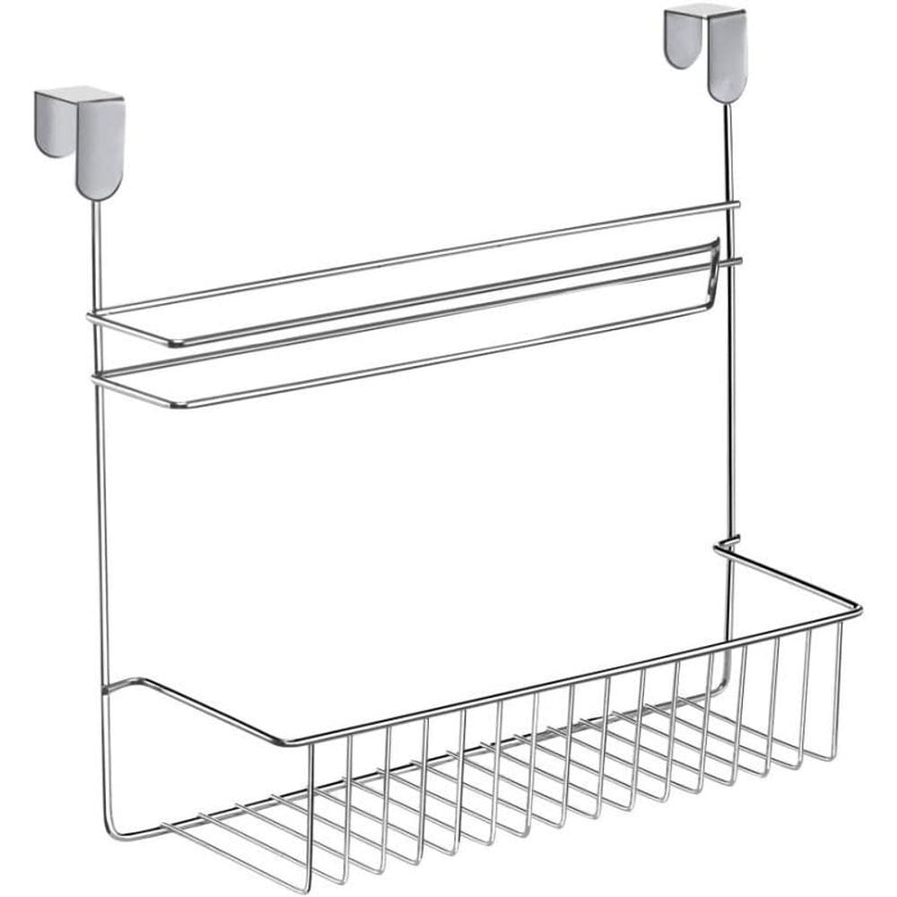 Prateleira Com Porta Rolo Cromado Linha Organiza