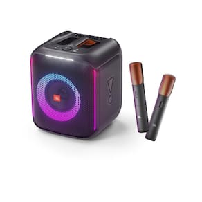 Caixa Acústica JBL Partybox Encore, com 2 microfones sem fio, 100W RMS, Bluetooth, Bateria Recarregável, JBLPBENCORE2MICBR