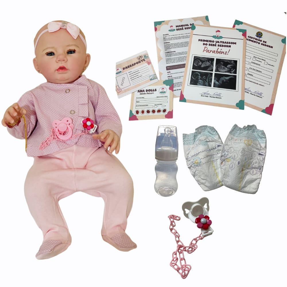 Bebe Reborn Carequinha Silicone Realista Toma Banho
