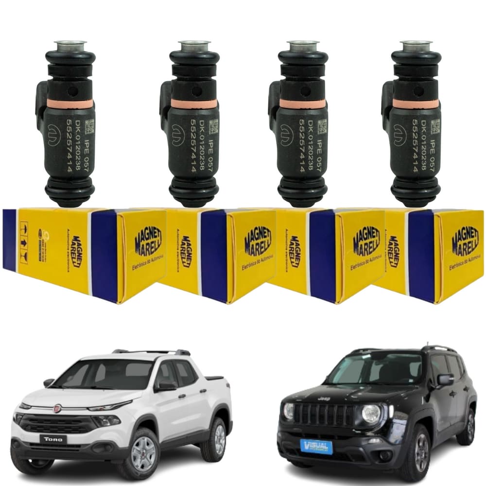 4 Bicos Injetores Toro 1.8 Jeep Renegade 2015 a 2019 IPE057