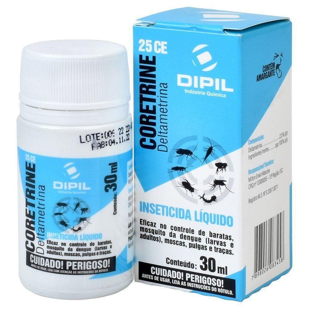 Inseticida Coretrine 25 Ce 30ml Dipil (kit 4 Peças)