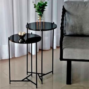 Conjunto De Mesa Lateral áquila Preto