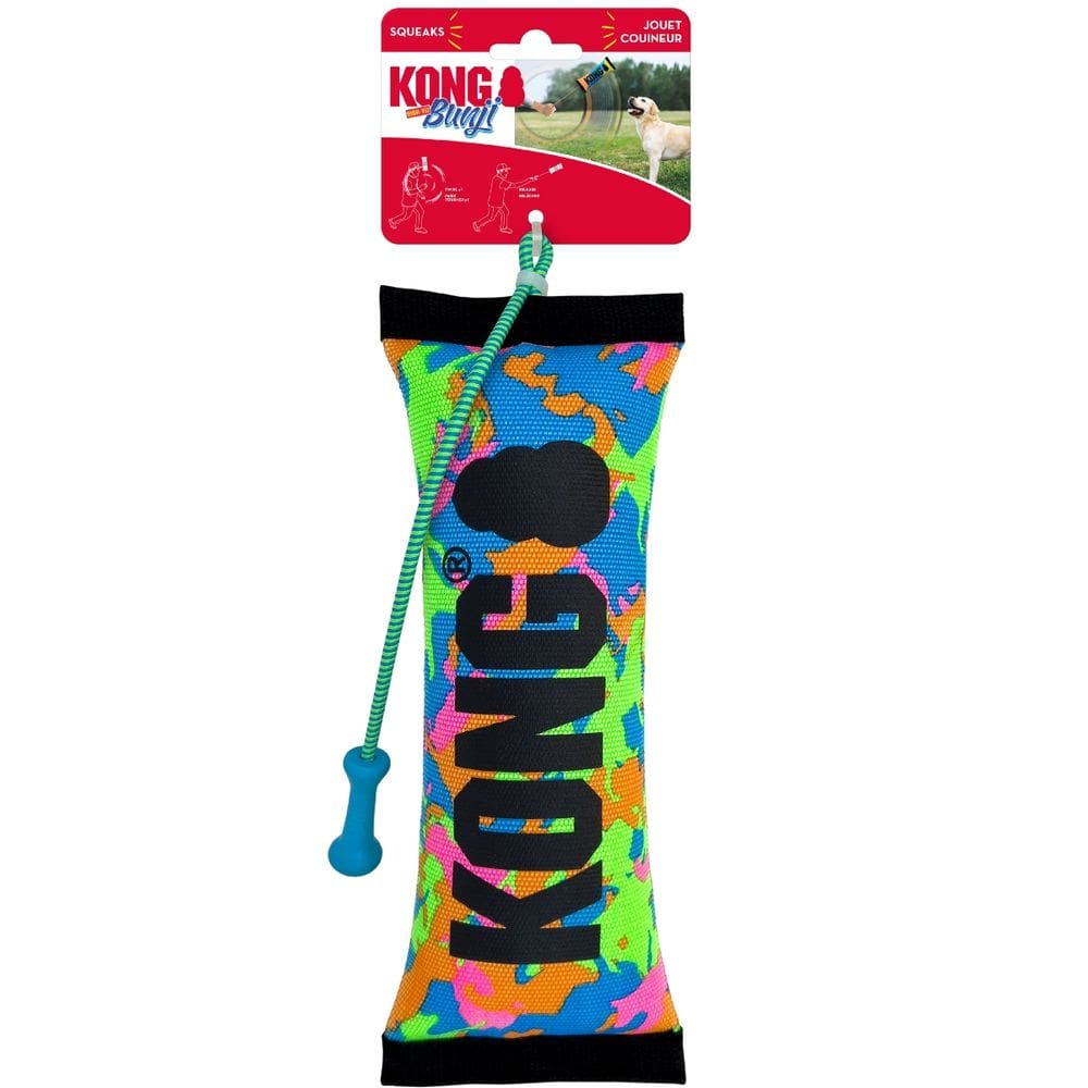 Brinquedo Kong Bunji High-viz Bumper Mordedor Com Apito Para Cachorro Médio - Azul