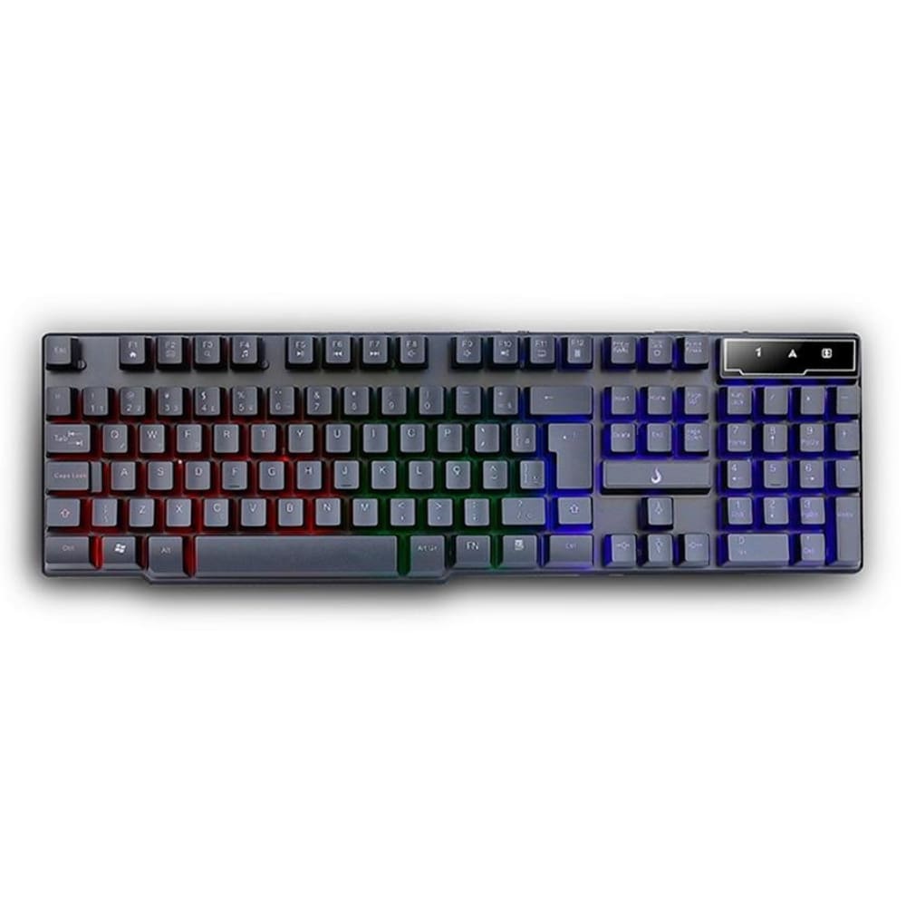 Teclado Gamer Rise Mode G1 Semi Mecânico RGB Rainbow Full USB Preto - RM-TG-01-FB
