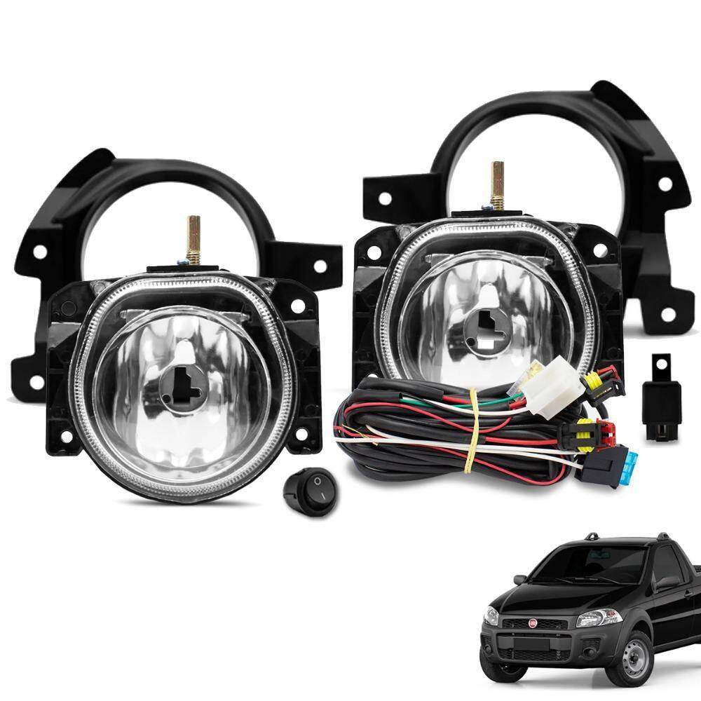 Kit Farol de Milha Strada Working 2014 a 2020 Botão Tic Tac