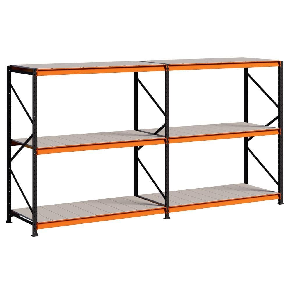 Porta Pallet 3000kg 1 Inicial 1 Continuação 200x180x80 3 Níveis Com Bandeja De Aço MPP500 Amapá