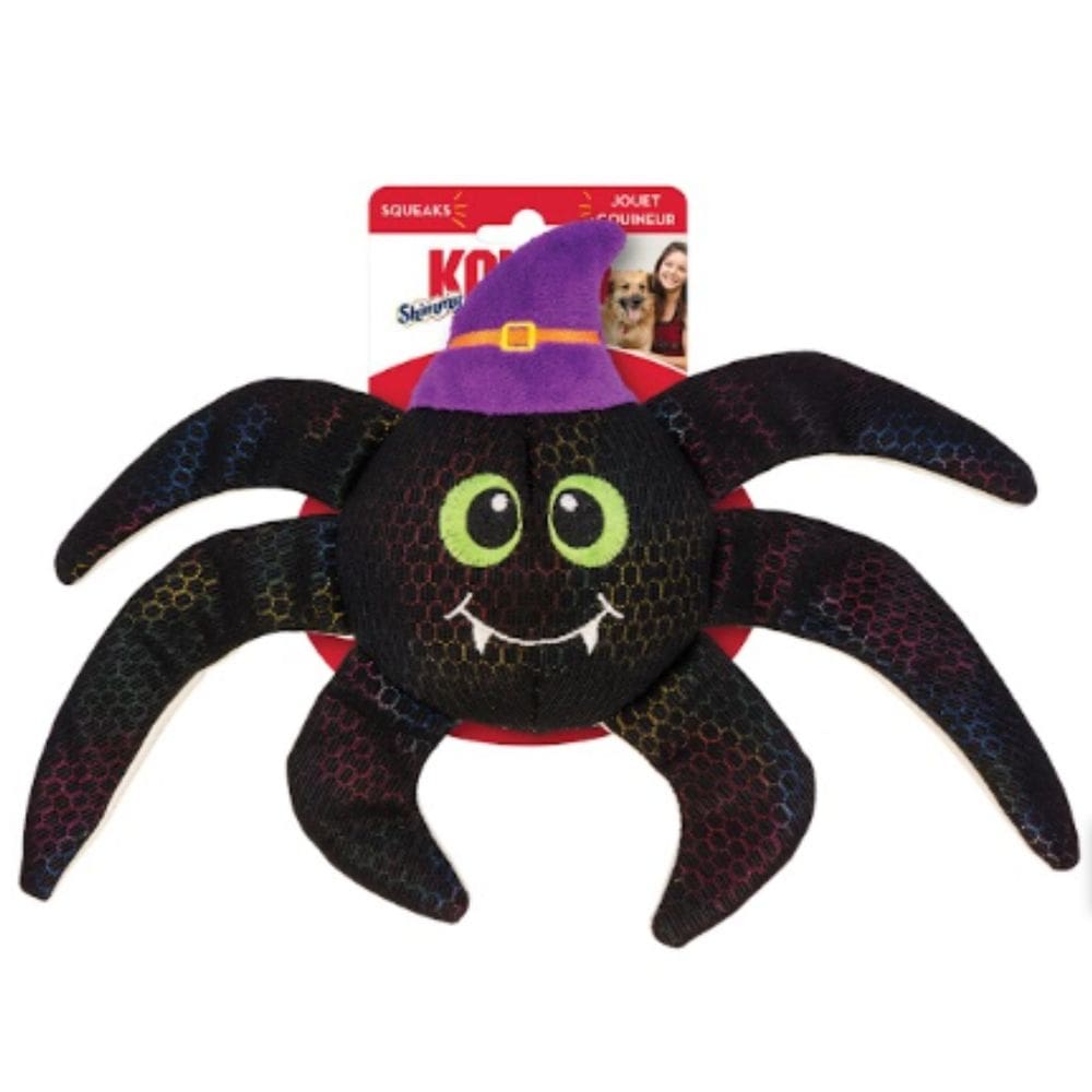 Brinquedo Kong Shakers Shimmy Spide Pelúcia Com Apito Aranha Para Cachorro Médio