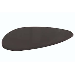 Tampo Mesa Sala de Jantar Madeirado c/Vidro TA62 Orgânico 105x135cm Preto Fosco c/ Vidro Preto - Kappesberg