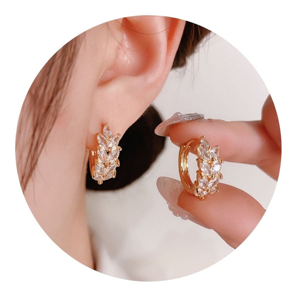 Brincos Femininos Pequeno Argola Dourado Luxo Festas