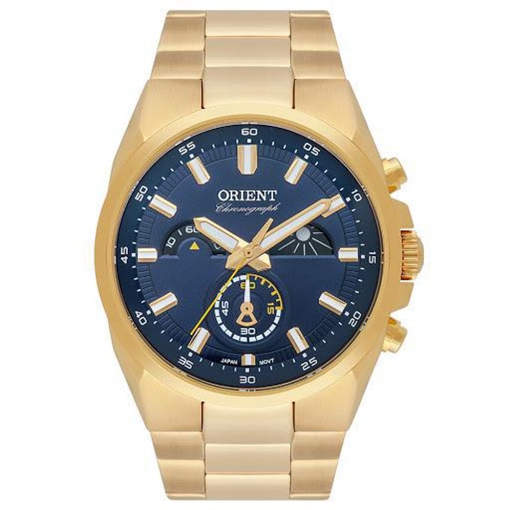 Relógio Orient Sport Masculino Cronógrafo Mgssc032 Dourado