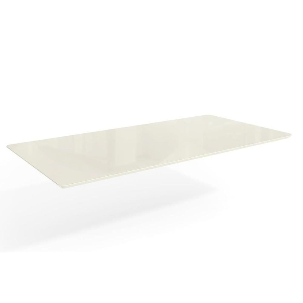 Tampo Mesa Sala de Jantar Madeirado c/ Vidro TA45 Retangular 90x180cm Off White/Off White - Kappesberg
