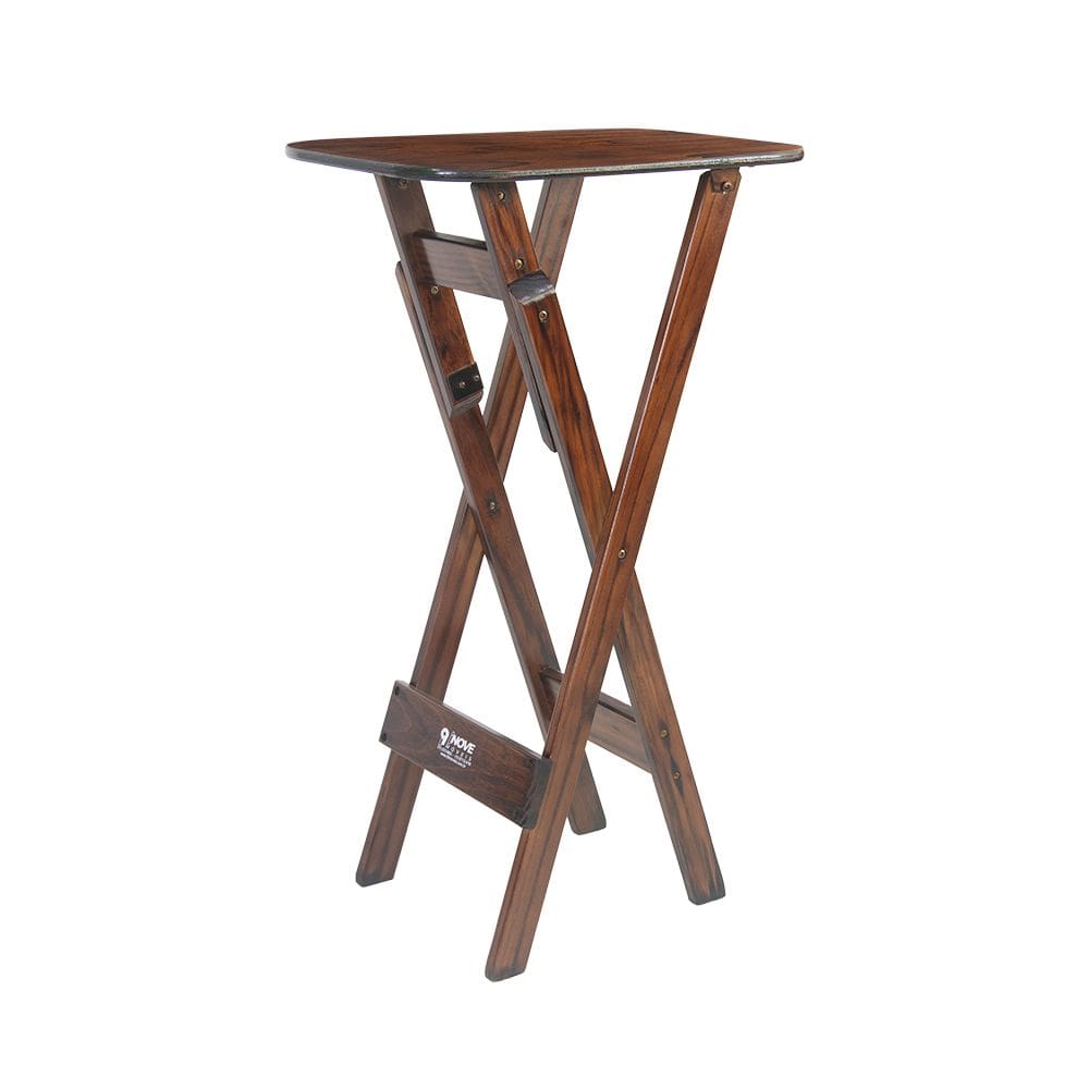 Mesa Bistrô Bar 45x54cm Dobrável Em Madeira Maciça - Imbuia