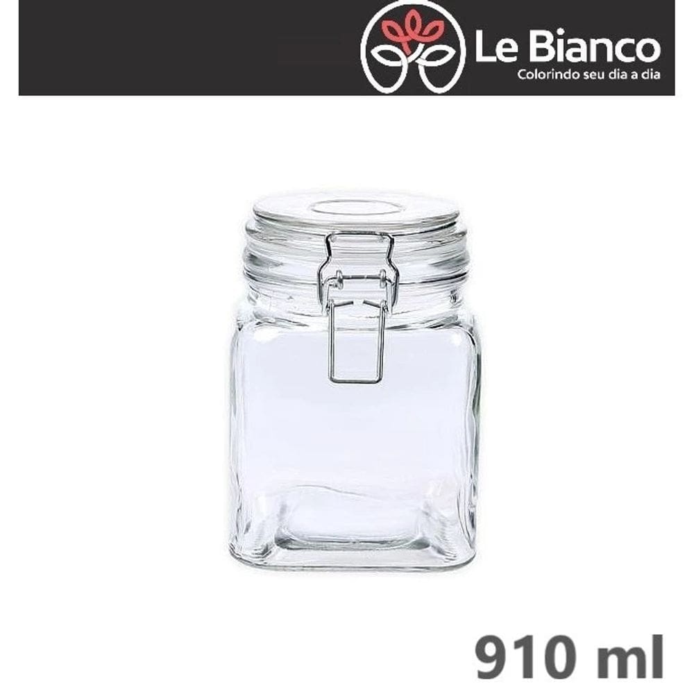 Pote de Vidro Hermético 910ml - Trava Sofistic Le Bianco - M