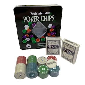 Jogo Poker 100 Fichas - Com Deck único