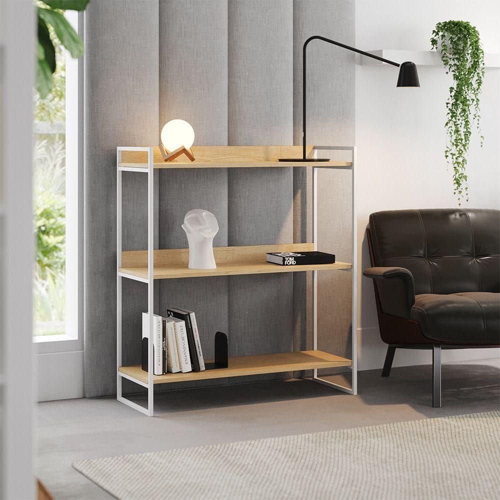 Cantinho Do Café Adega Industrial Córdoba 95cm Branco E Castanho Marrom