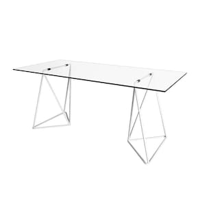 Mesa De Escritório Cavalete Arame Bela Vista Branco