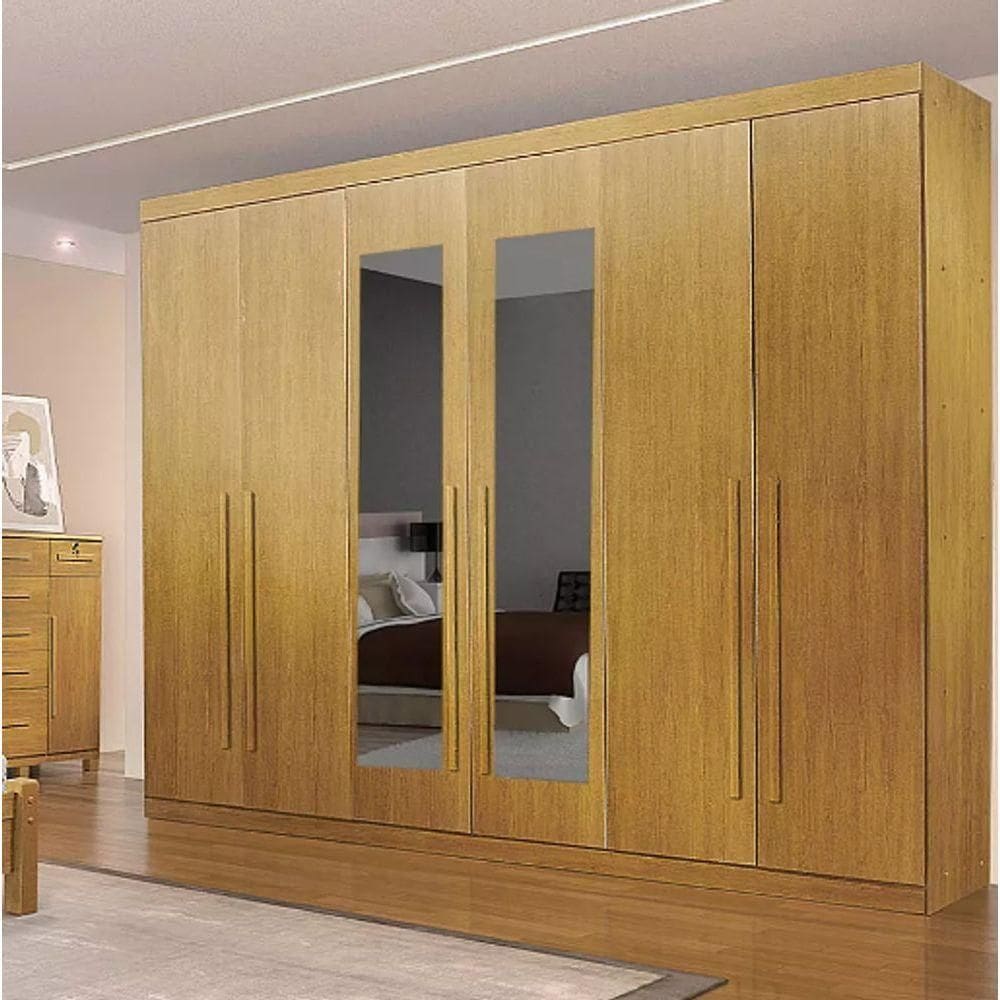 Guarda Roupa 6 Portas Com Espelho Gramado - Móveis Valverde
