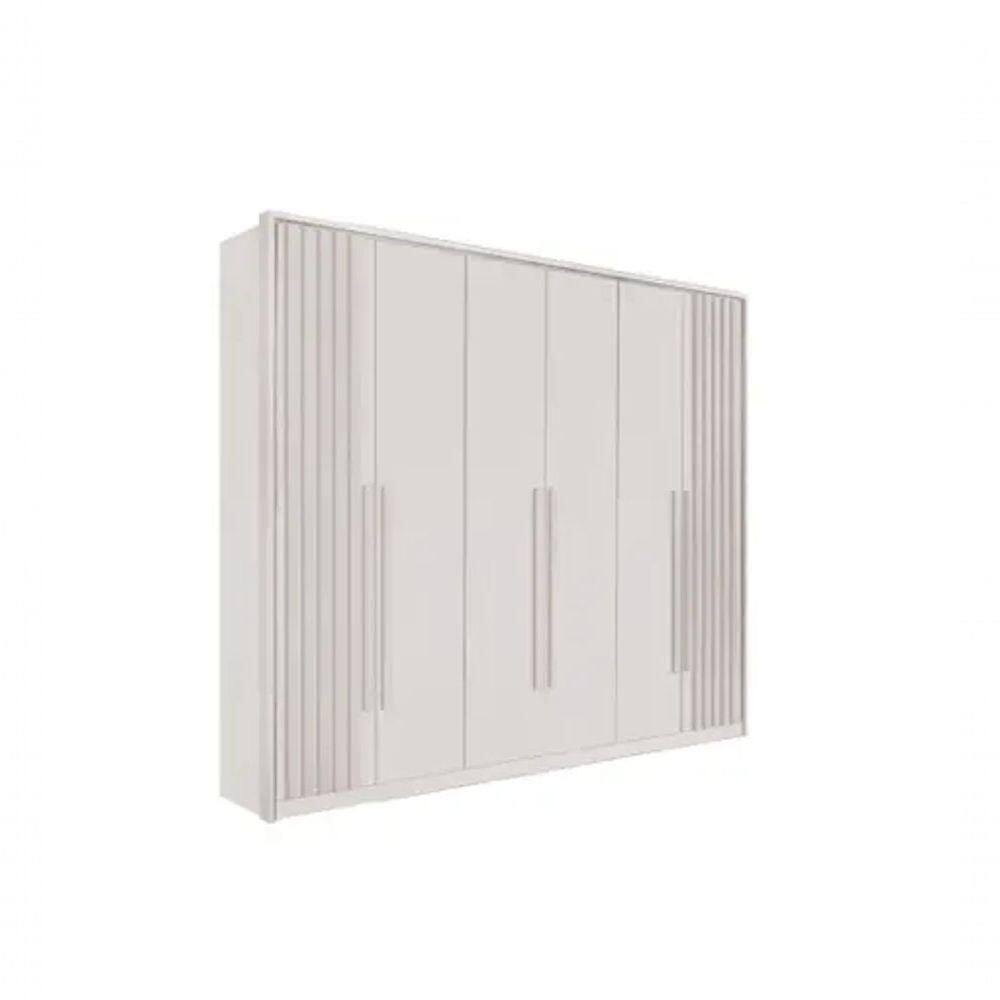 Guarda Roupa 6 Portas Mdf Anápolis Ripado - Móveis Valverde