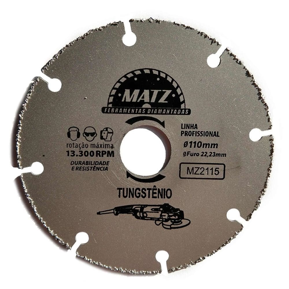 Disco Segmentado Tungstênio Esmerilhadeira 110x22,23mm Matz