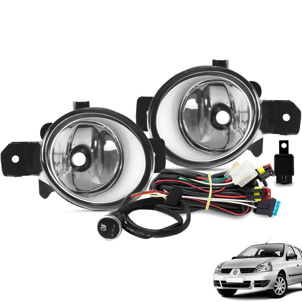 Kit Farol de Milha Clio 2003 a 2012 Botão Touch