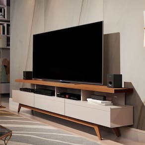 Rack Vivare 1.8 Wood Off White/Nature – Giga Móveis