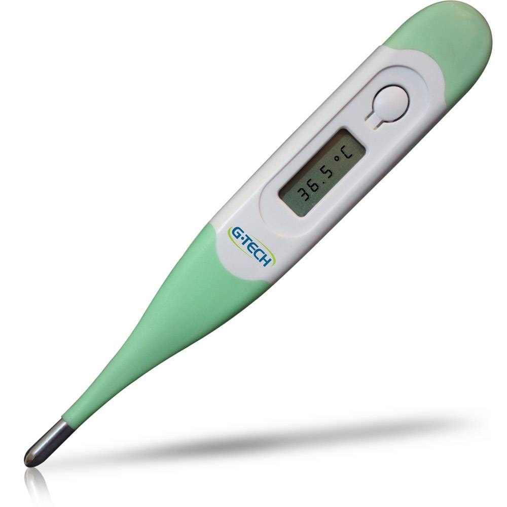 Termômetro Digital Axilar Clínico Ponta Flexível Com Beep Cor Verde  G-Tech