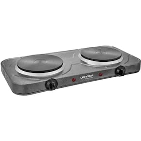 Fogão Elétrico De Bancada Lenoxx 2 Bocas Grand Pratic Prata PFE353 – 127 Volts