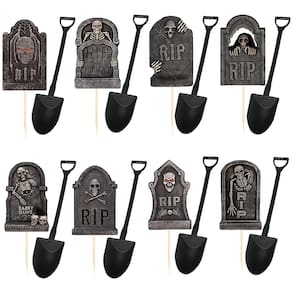 Decorações para bolos: lápides de Halloween TUDACVTE, 48 peças
