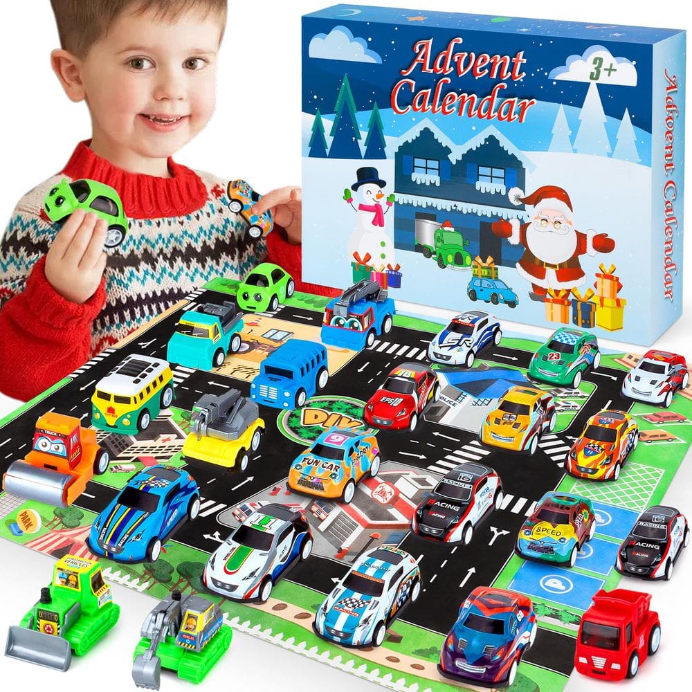 Calendário do Advento BAUMFEUER 2024 Kids com 24 carros dobráveis e M
