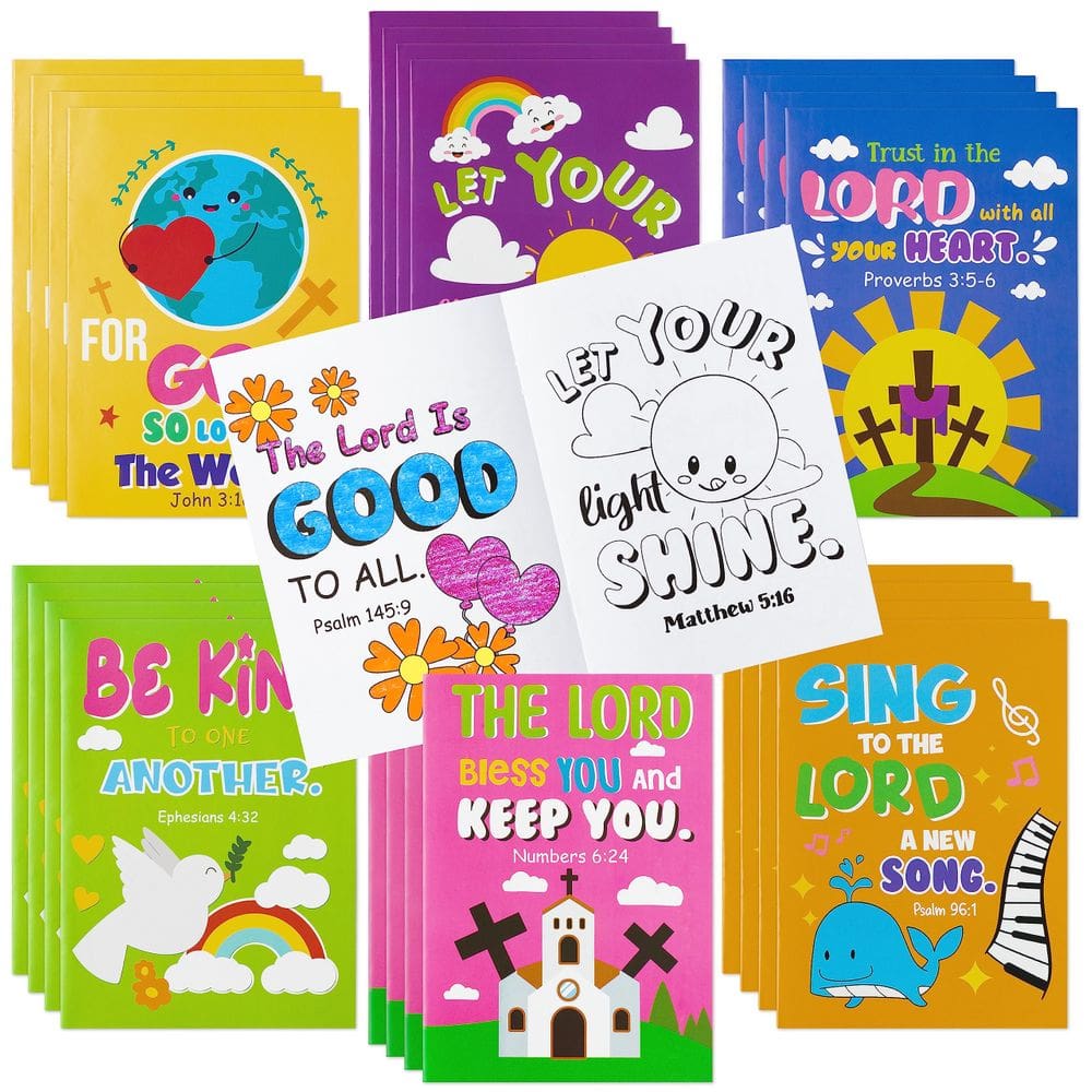 Livro de colorir Dvbonike Bible 24 unidades com tema religioso para crianças