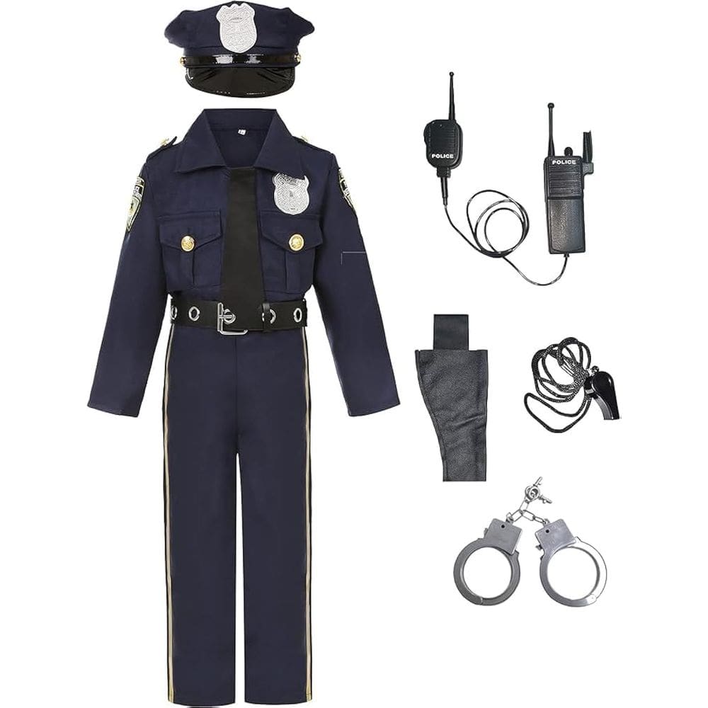 Fantasia de policial para meninos Neilyoshop Halloween Cosplay