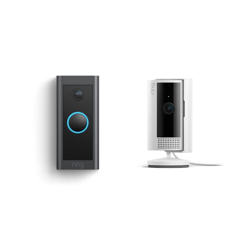 Câmera de segurança Ring Indoor Cam + Campainha de vídeo com fio