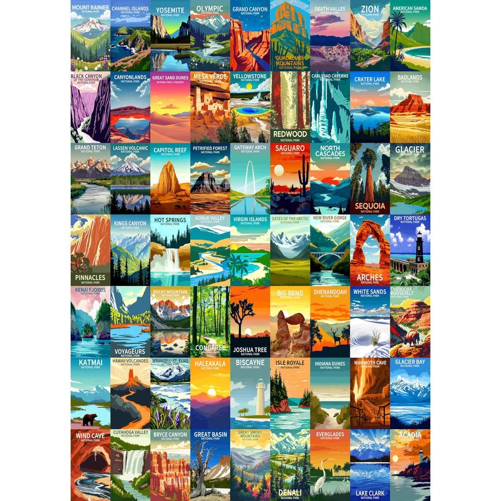 Jigsaw Puzzle WANGMHCY National Park, jogo familiar de 1000 peças