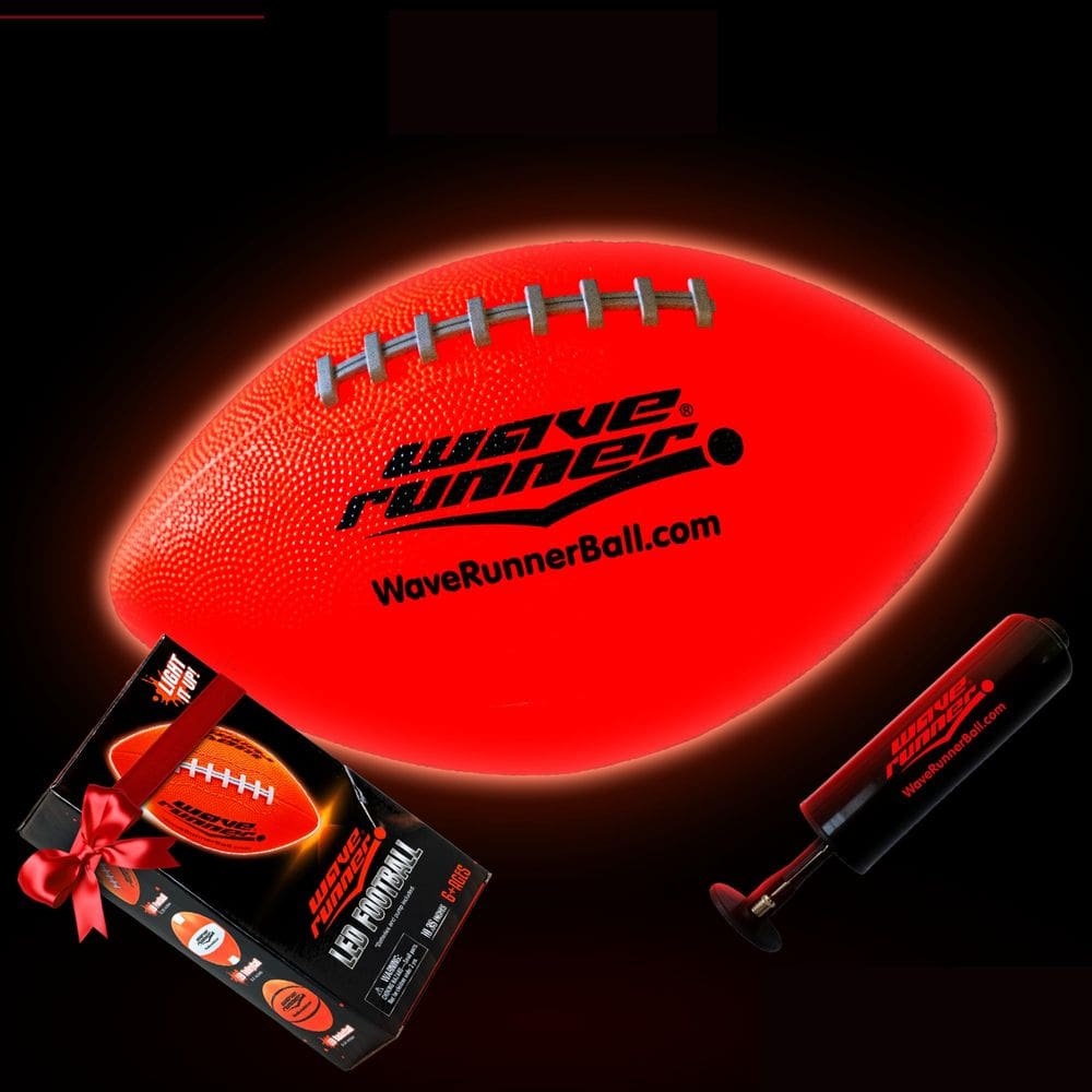 Football Wave Runner LED que brilha no escuro, tamanho 26 cm